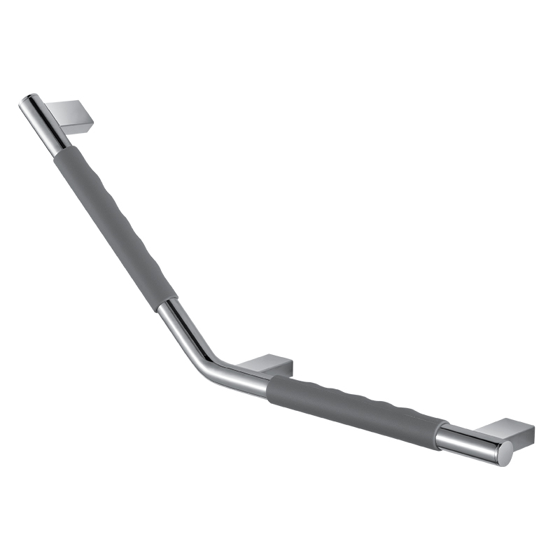 MT9531S custom stainless steel 304 brushed 3 brackets L shape handicapped bathroom grab rails 135 angled handicap grab bar