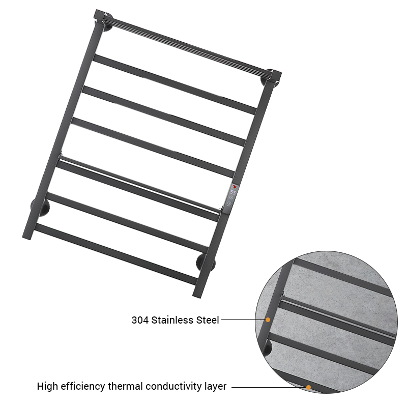 DR2179 116W POWER High End Electric Towel Heater Rack Stainless Steel Heated Towel Rail