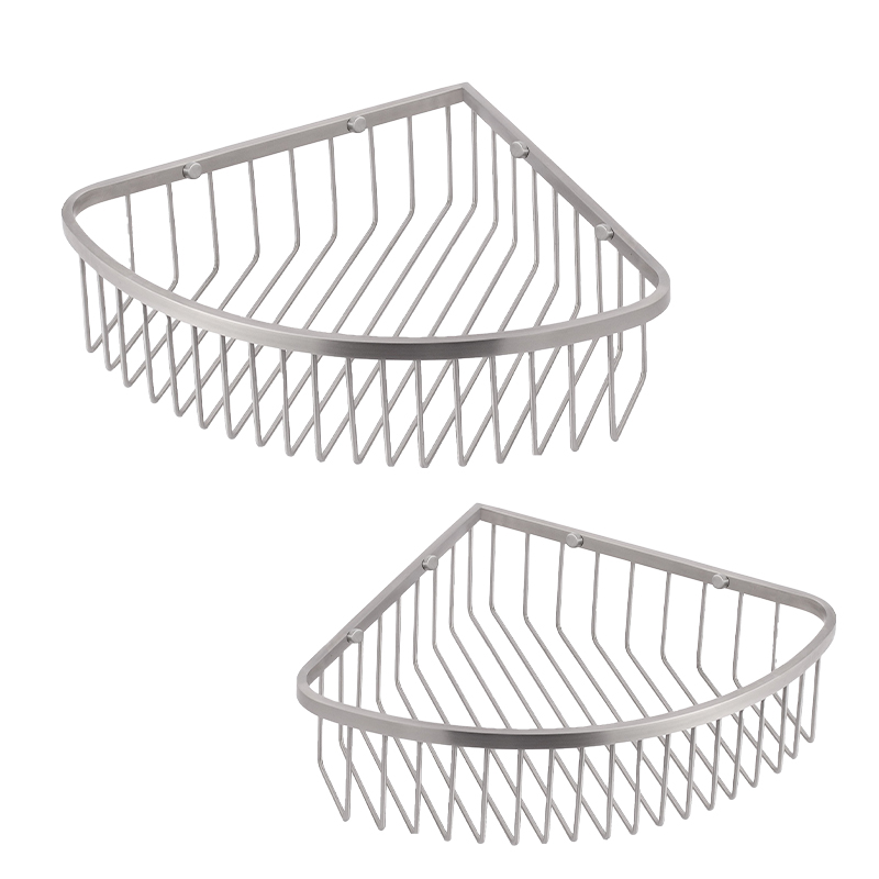 FC523H74 High quality retail small bathroom accessories shelves tir-angle netlike corner one layers basket