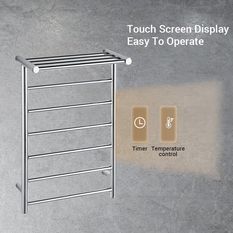 DR2507 10 Years Warranty Wall Mounted Intelligent 304 Stainless Steel Heated Towel Warmer Radiator Electric Towel Rail