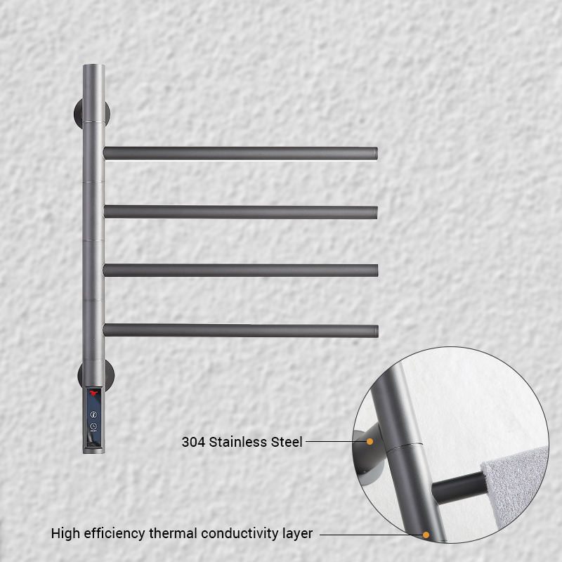 DR3049 Energy conservation 304 Stainless Steel Electric Heating Towel Rack Bathroom Heated Rail Towel Warmer