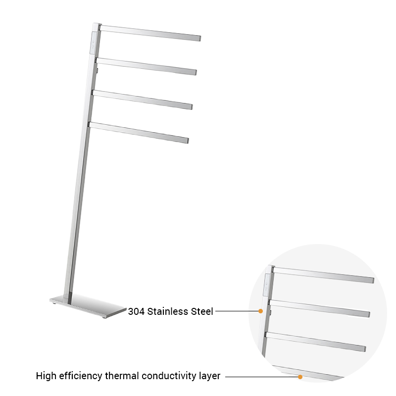 DR9248 New Style Modern Single Vertical Heated Towel Rail Sterilization Towel Heating Rack Electric Heated Towel Rack For Bathroom