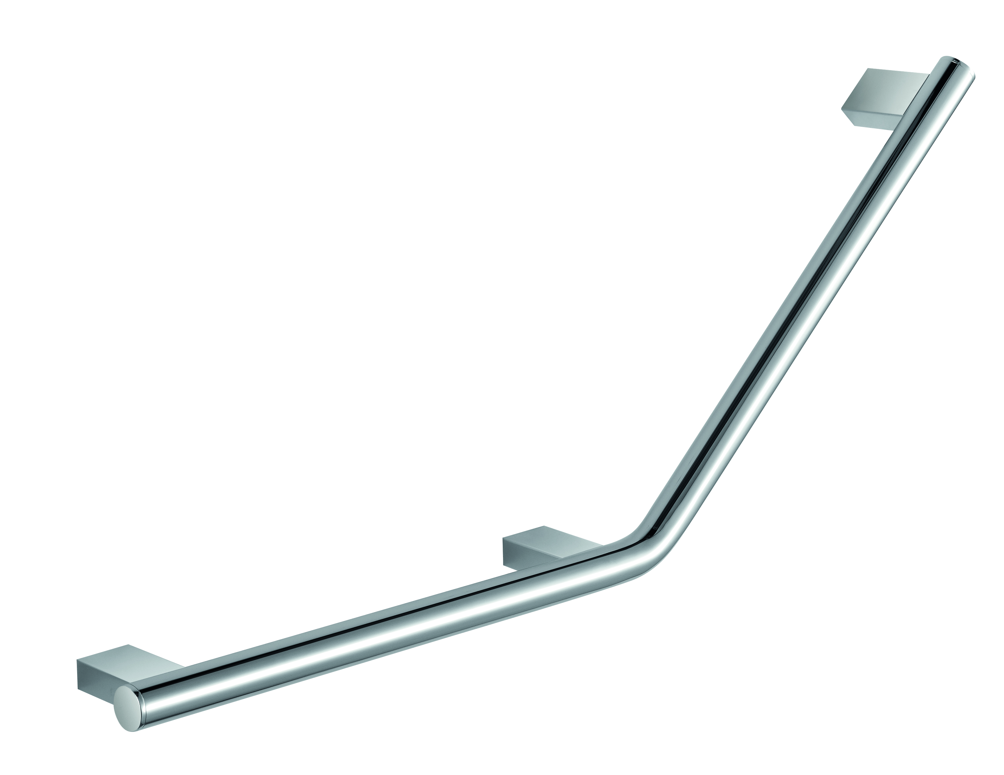 MT9531 custom stainless steel 304 brushed 3 brackets L shape handicapped bathroom grab rails 135 angled handicap grab bar