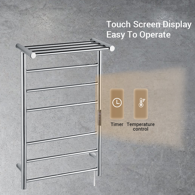 DR2579 Multiple temperature regulation 304 Stainless Steel Electric Heating Towel Rack Bathroom Heated Rail Towel Warmer