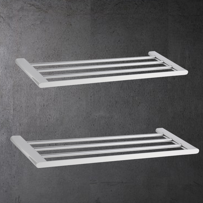 M01-600 Modern Double towel bar 304 stainless steel towel rail wall mounted bathroom towel racks for hotel