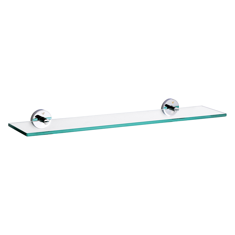 JM81 Glass Shelves For Bathroom Glass Bathroom Accessories Sets Bathroom Tempered Glass Shower Shelf With Beveled Edge