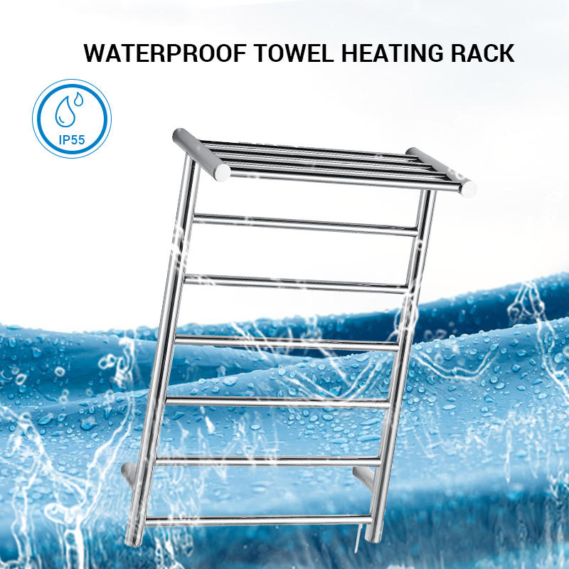 DR2507 10 Years Warranty Wall Mounted Intelligent 304 Stainless Steel Heated Towel Warmer Radiator Electric Towel Rail