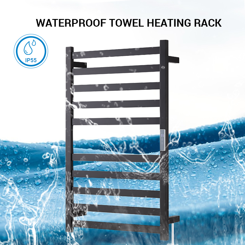 DR2019 96W POWER Electric Towel Heater Wall Mounted Water Heated Towel Rail Smart Towel Warmer Rack