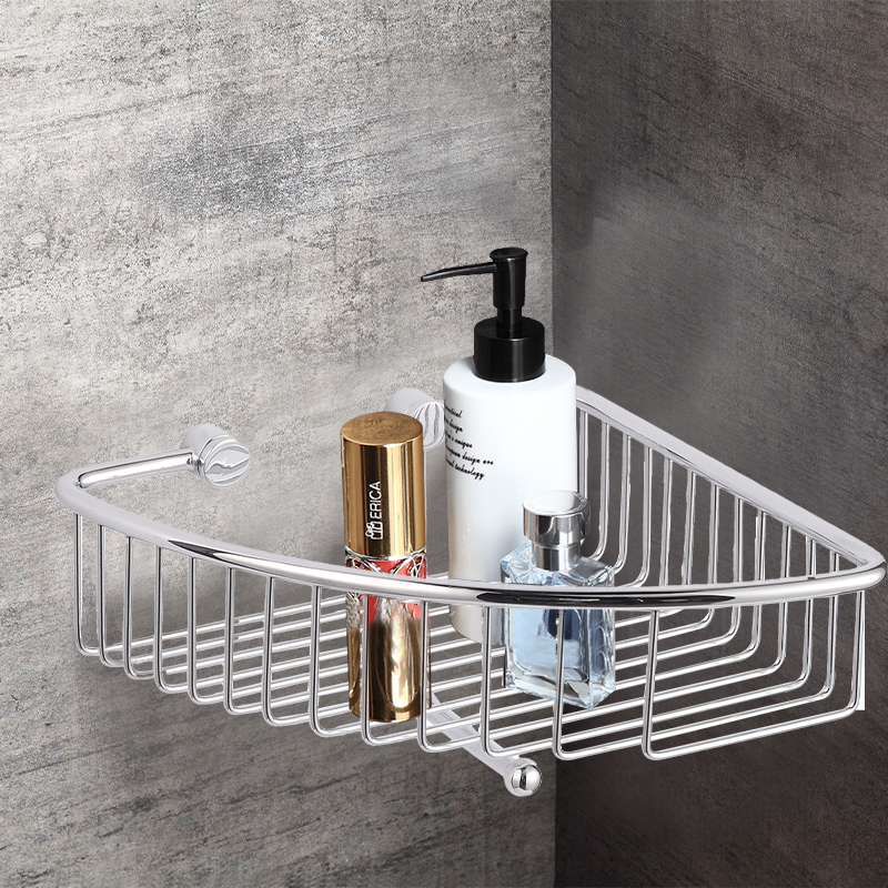 FM81321 Factory Price Wall Mounted Bathroom Baskets Stainless Steel Shower Caddy Corner Bathroom Shelves