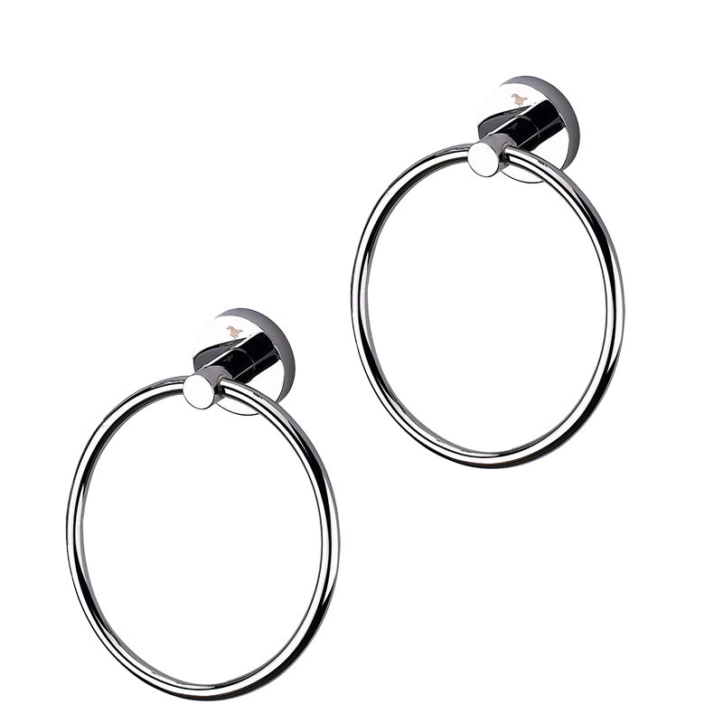   JM20 Factory Supply Bathroom Accessories Wall Mounted Towel Ring Engineered Holder Stainless Steel Towel Ring