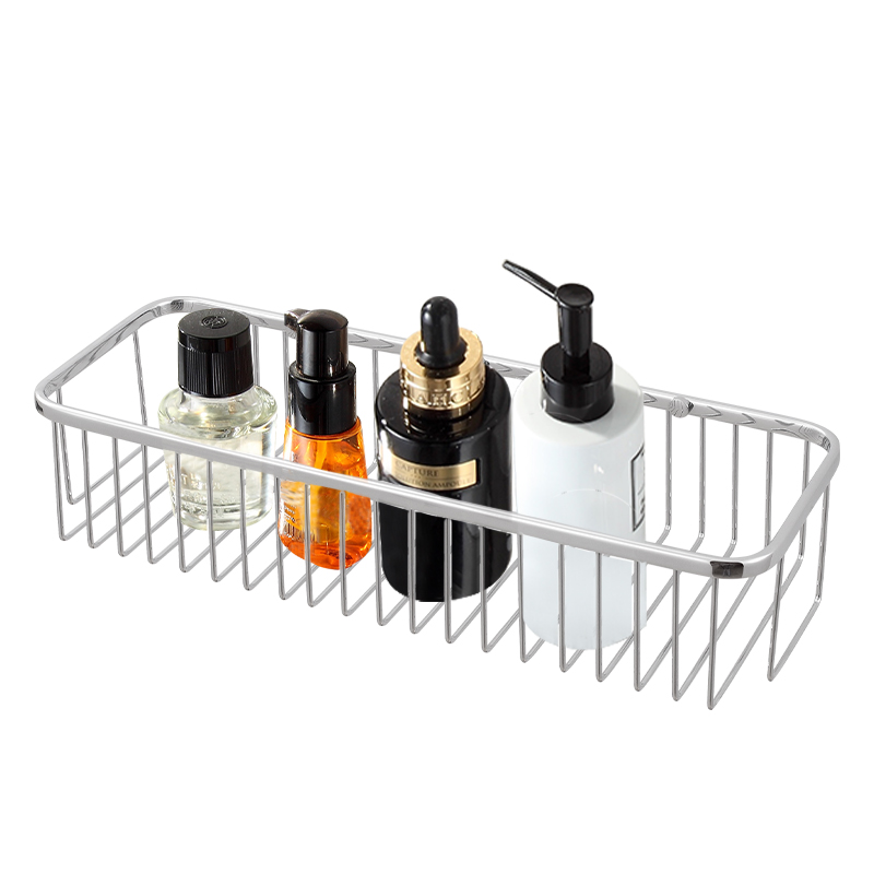 FM501-400 Bathroom Brushed Sus304 Metal Square Storage Basket