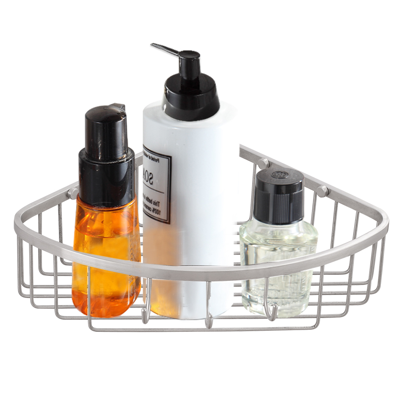 FC533K Corner Shower Caddy Basket, Full Stainless Steel Shower Soap Bottle Holder or Bathroom Shampoo Shelf