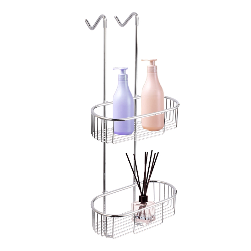 FM9255 Cabinet Door hanging 2 Tier Metal Wire shower caddy basket for bathroom