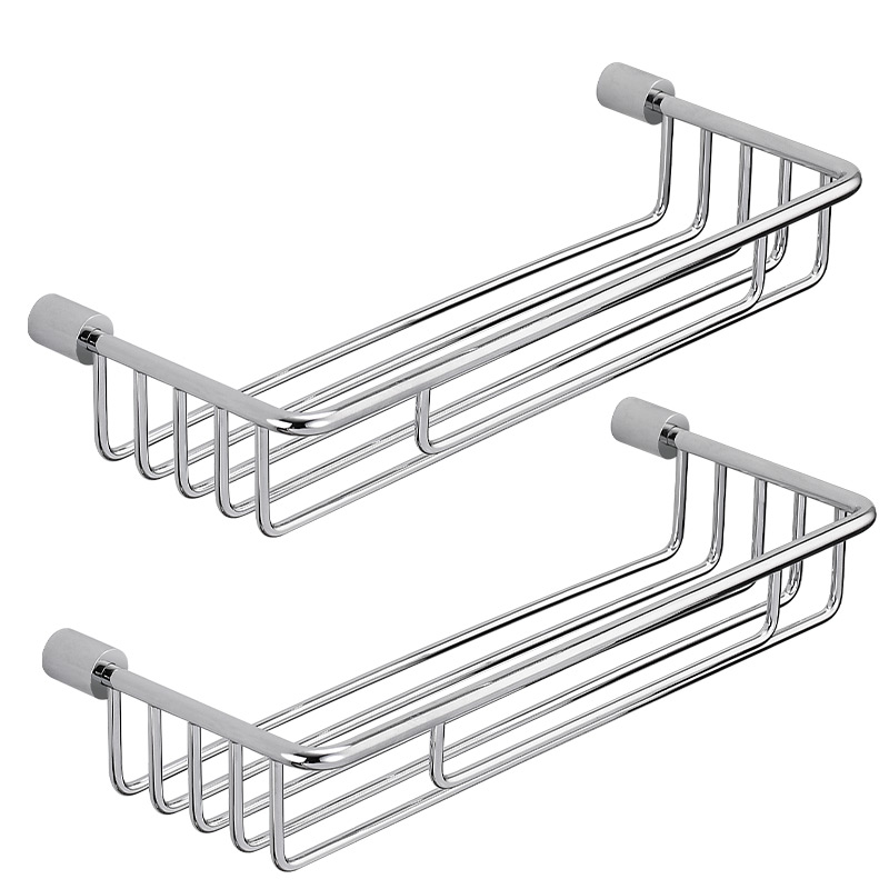 HB91-300 304 Stainless steel bathroom caddy basket shelf with shaver holder shower organizer storage