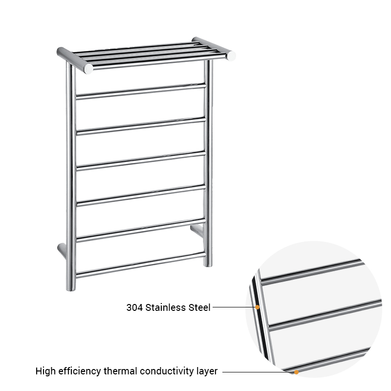 DR2507 10 Years Warranty Wall Mounted Intelligent 304 Stainless Steel Heated Towel Warmer Radiator Electric Towel Rail