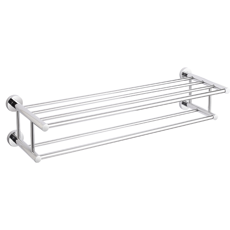  JM042 OEM 304 Bathroom Accessories Bathroom Shelf Holder Wall Mounted Stainless Steel Towel Rack