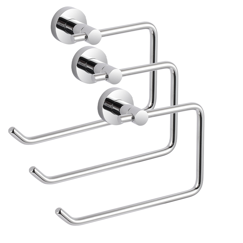 JM22 U Pattern Modern Bathroom Accessories Silver Towel Hanger Wall Mounted Zinc Alloy Bath Towel Ring Towel Holder