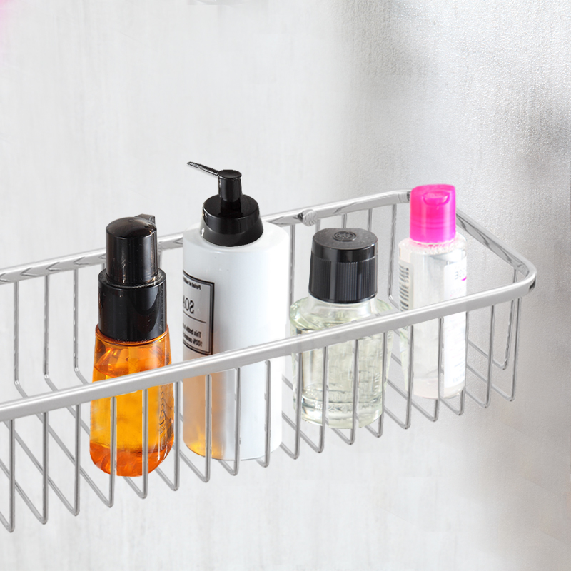 FM501-400 Bathroom Brushed Sus304 Metal Square Storage Basket