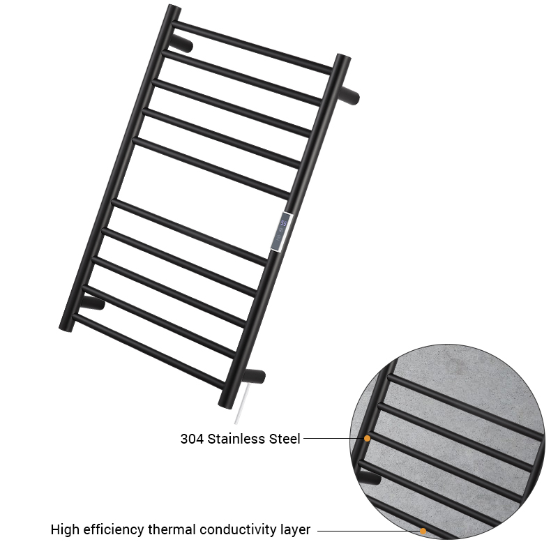 DR6019 Modern Constant temperature energy saving Heated Electric 220V Holder Vertical Towel Drying Rack Stainless Steel Towel Rack