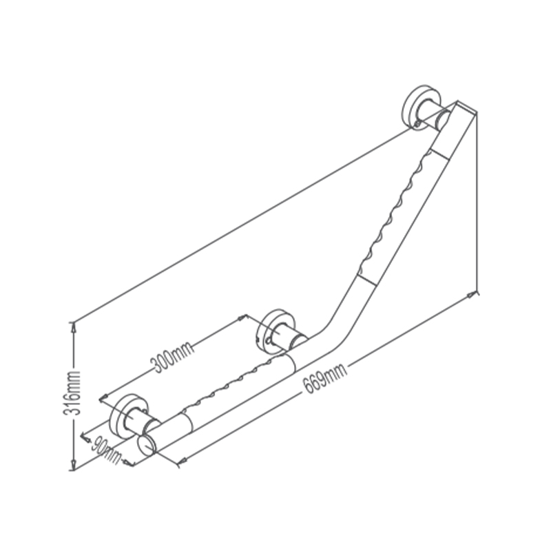 HM353 Luxurious and very stable 304 stainless steel Safety handrail can withstand 360KG weight.