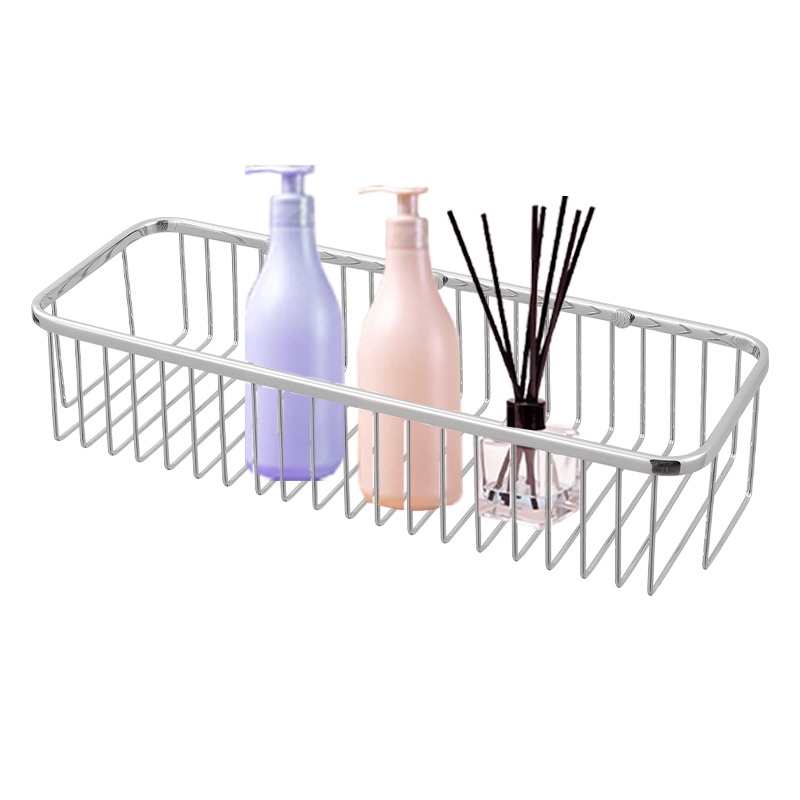 FM501-400 Bathroom Brushed Sus304 Metal Square Storage Basket