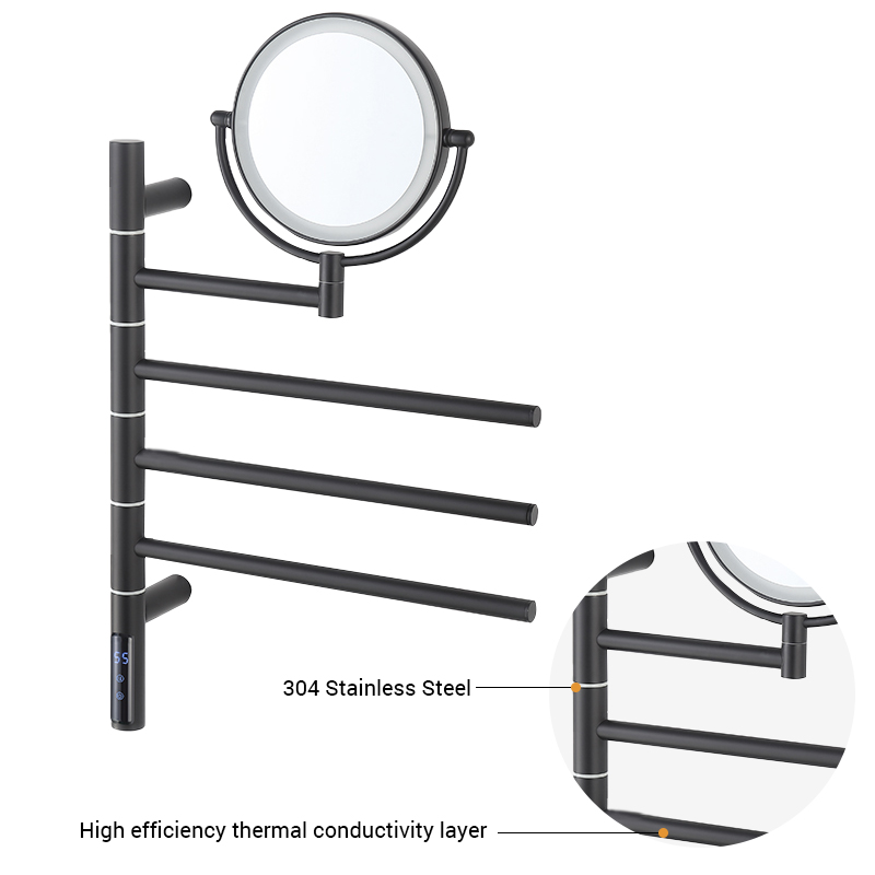 DR3050 Modern Heated Electric 220V Holder Vertical Towel Drying Rack Stainless Steel Towel Rack