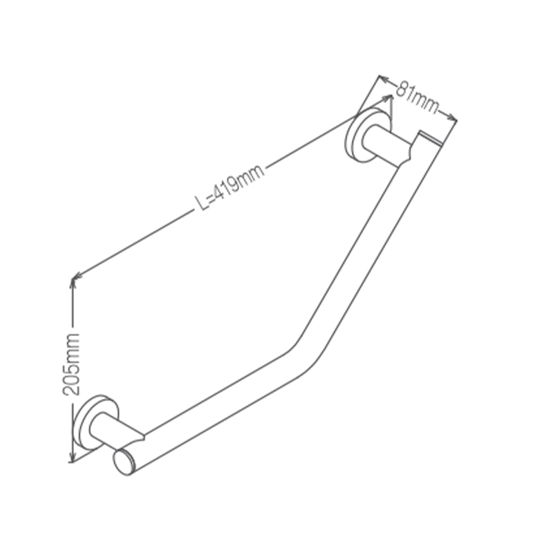 HM953 Bathroom Handrail Stainless Steel Safety Customized Grab bar Non-slip Handrail Toilet Safety Rails Support