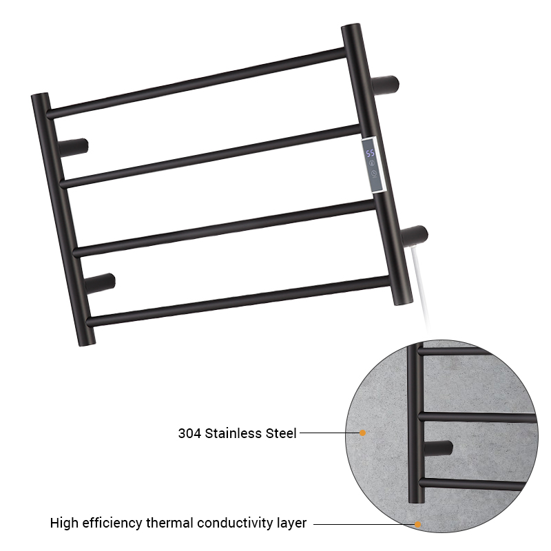 DR6059 Wall mounted heated towel rail rack towel warmer stainless steel ipx5 waterproof