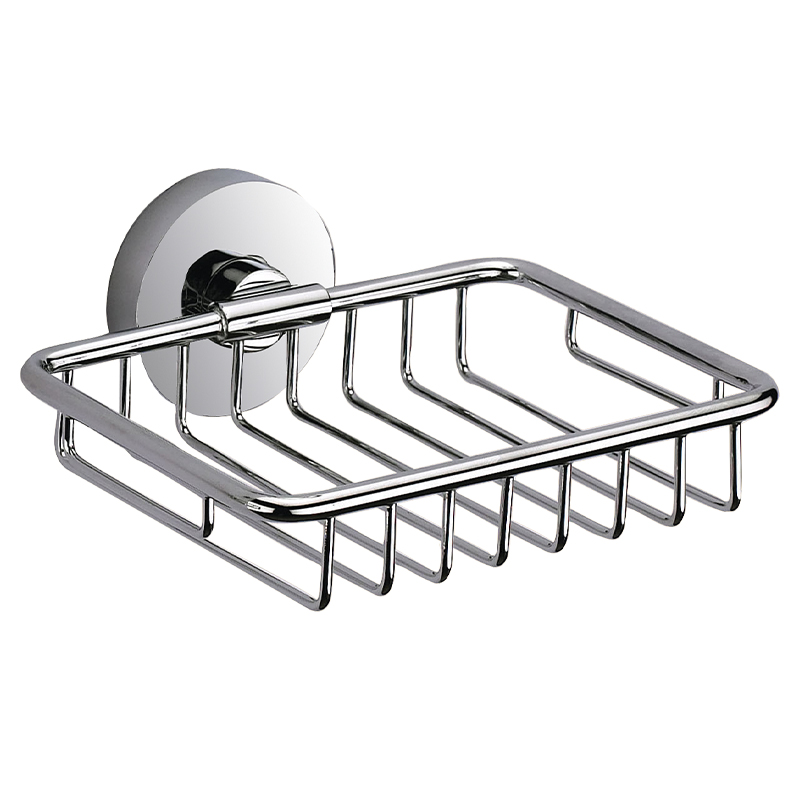 JM52 Wall Mounted Bathroom Product Metal Soap Dish Silver Finished Soap Holder For Bathroom And Kitchen Accessories