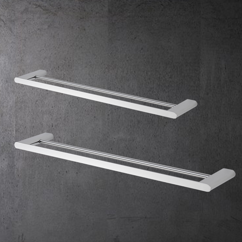 M121-600 Modern Double towel bar 304 stainless steel towel rail wall mounted bathroom towel racks for hotel