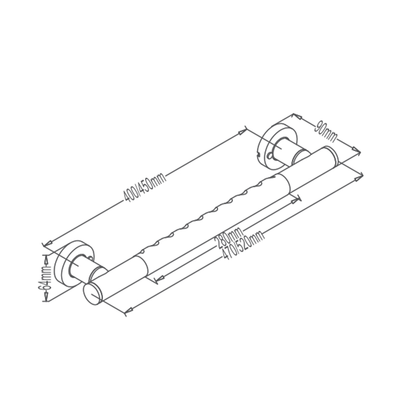 HM351-400 Wholesale Safety Armrest Shower Handle 12 Inch Bathroom Showers Handicap Rails Stainless Steel Grab Bars