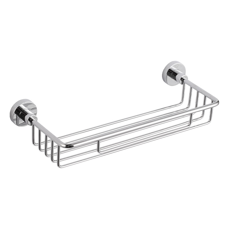 FM91-300 Modern 304 Stainless Steel Bathroom Accessories Caddy Basket Shower Organizer Surface Finish Hook Home Corner Mounted