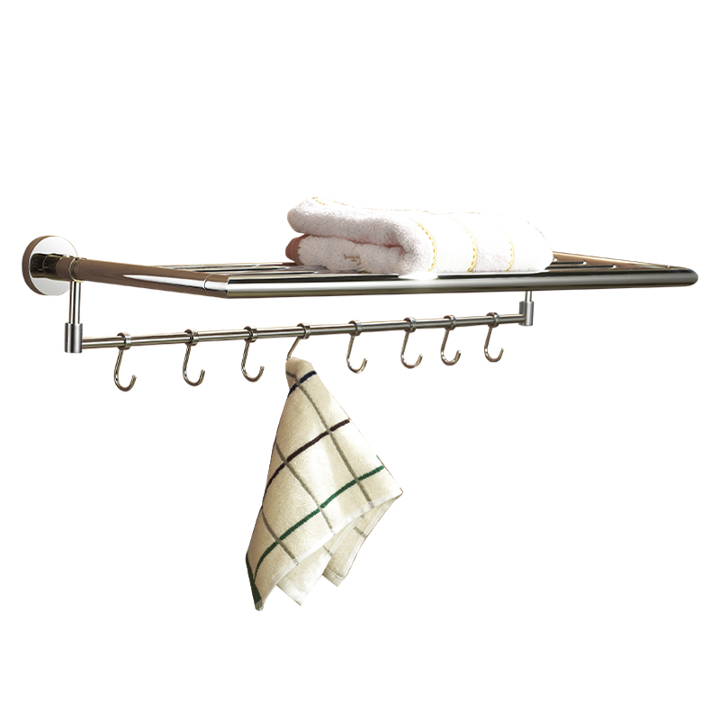 JM05 Bathroom Accessories Chrome Double Layer Wall Mounted Towel Rack Wall Mounted Bathroom