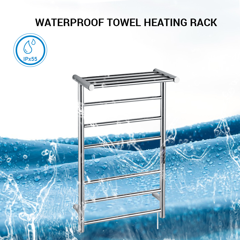 DR2579 Multiple temperature regulation 304 Stainless Steel Electric Heating Towel Rack Bathroom Heated Rail Towel Warmer