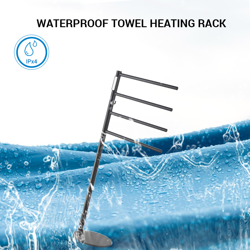 DR9048 Free-Standing Bathroom Heated Towel Rack Household Bath Towel Stand Floor Electric Towel Rail