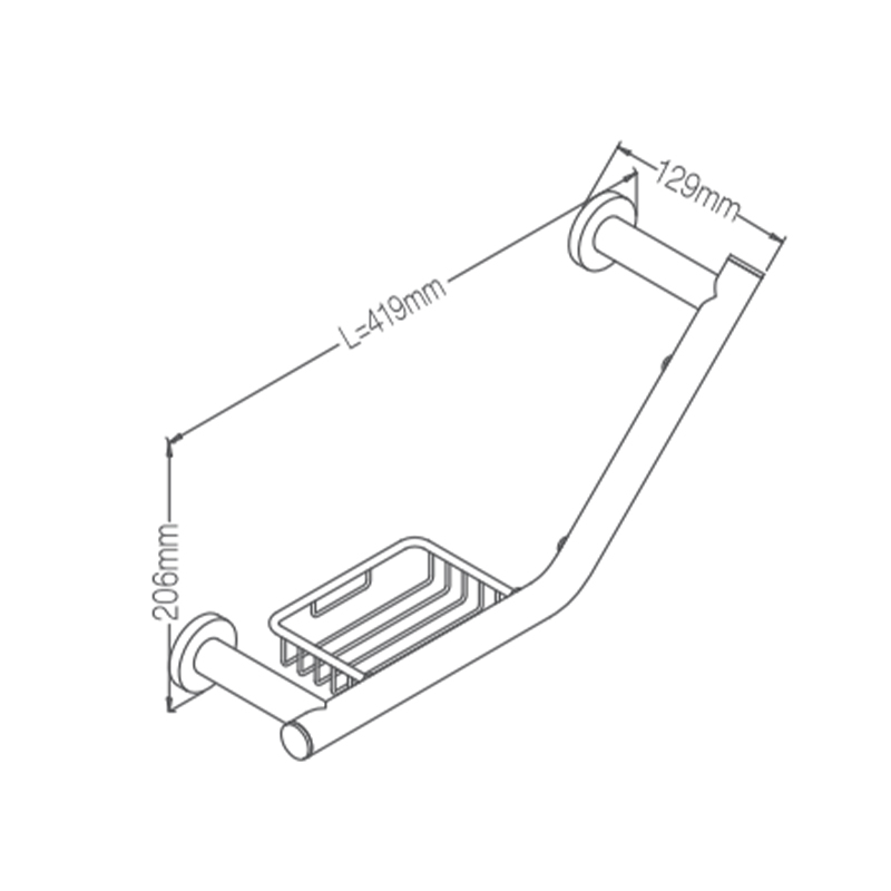 HM955 25mm Portable Stainless Steel Handrails Hospital Bathroom Toilet Disabled Handrails