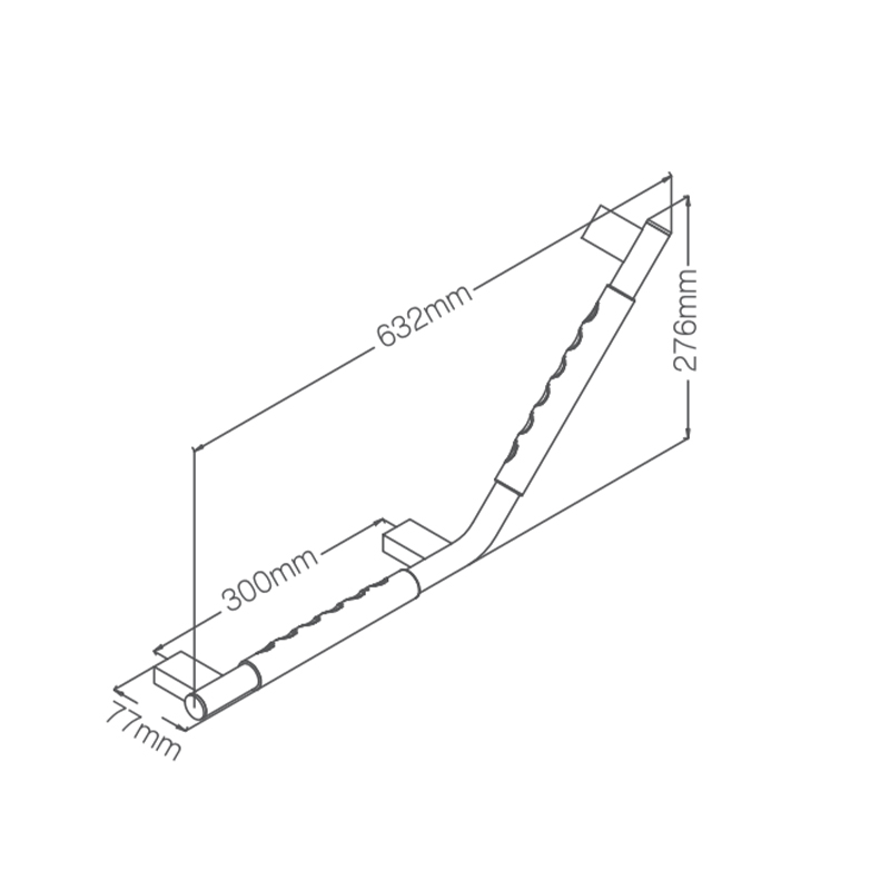 MT9531S custom stainless steel 304 brushed 3 brackets L shape handicapped bathroom grab rails 135 angled handicap grab bar