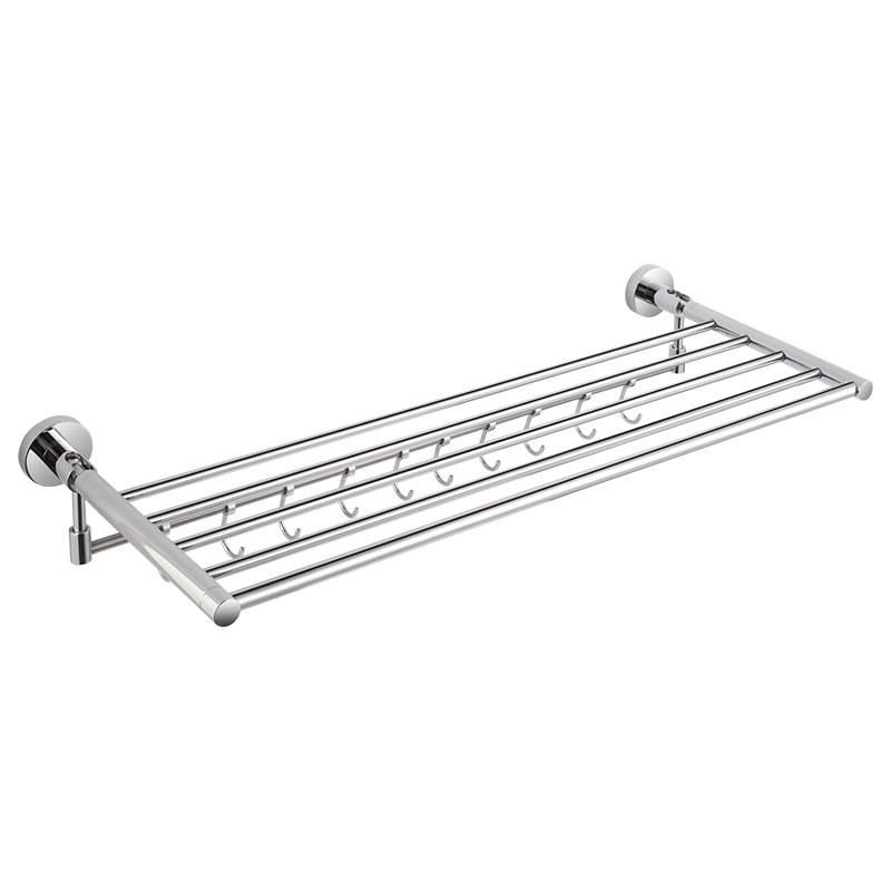 JM05 Bathroom Accessories Chrome Double Layer Wall Mounted Towel Rack Wall Mounted Bathroom